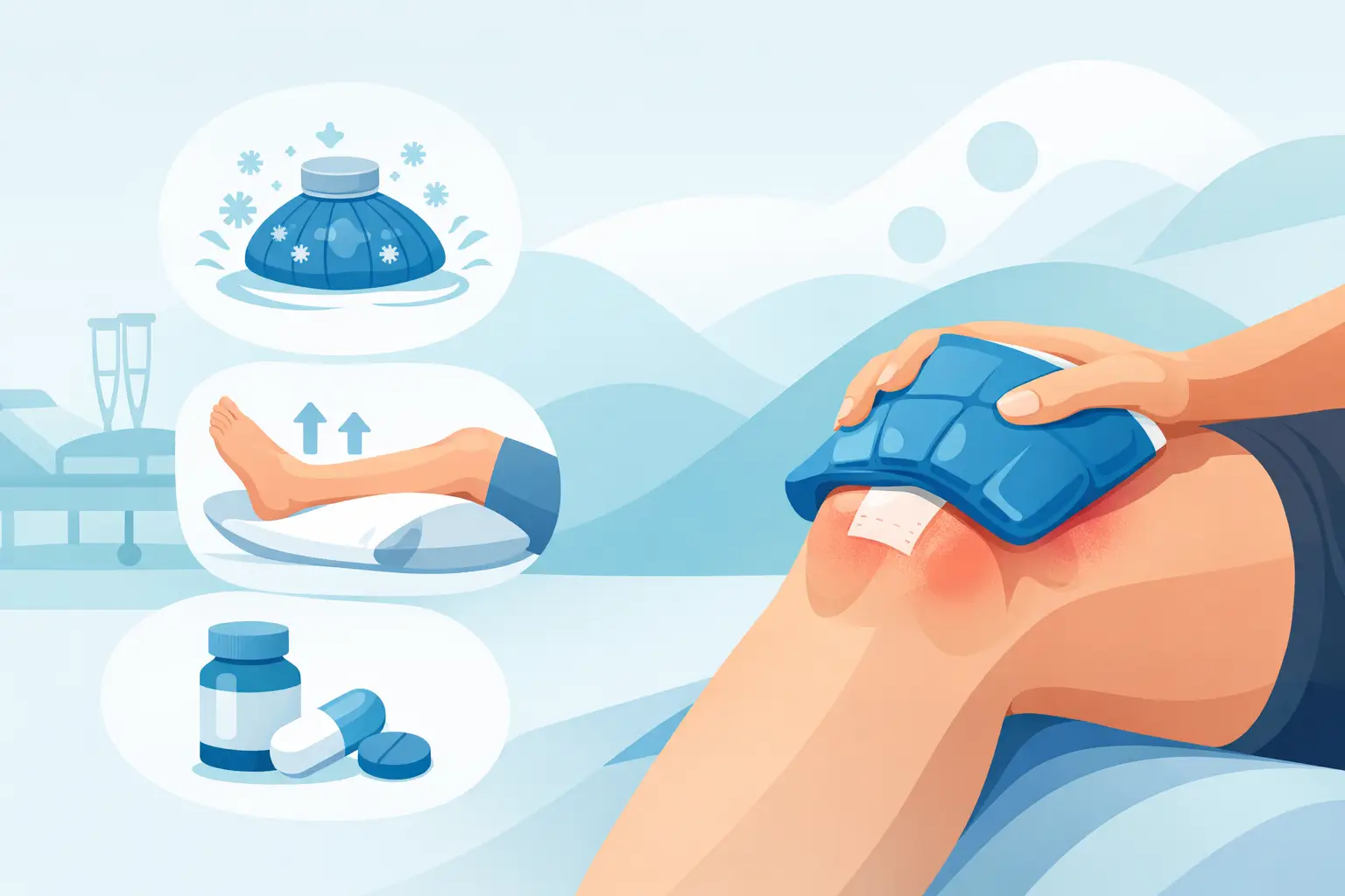 Kako zmanjšati oteklino po operaciji kolena